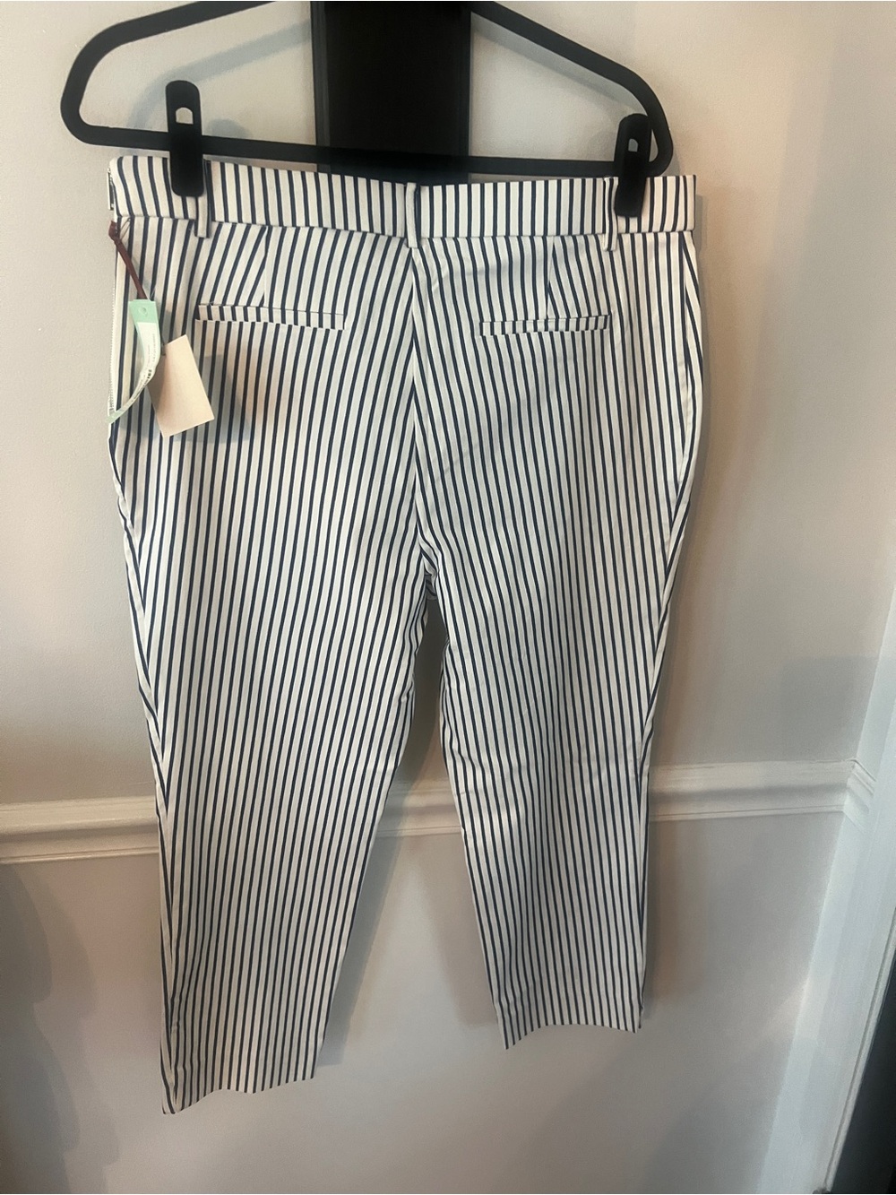 Striped Navy & White Kids Dress Pants